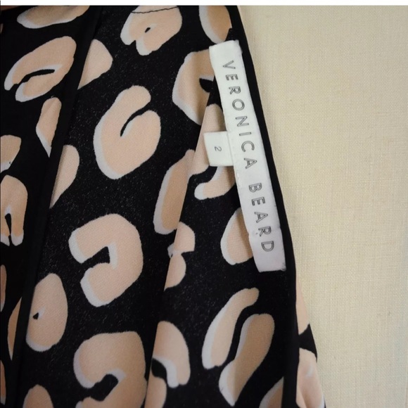 Veronica Beard Leopard Print Dress size 2 Silk - Picture 6 of 8